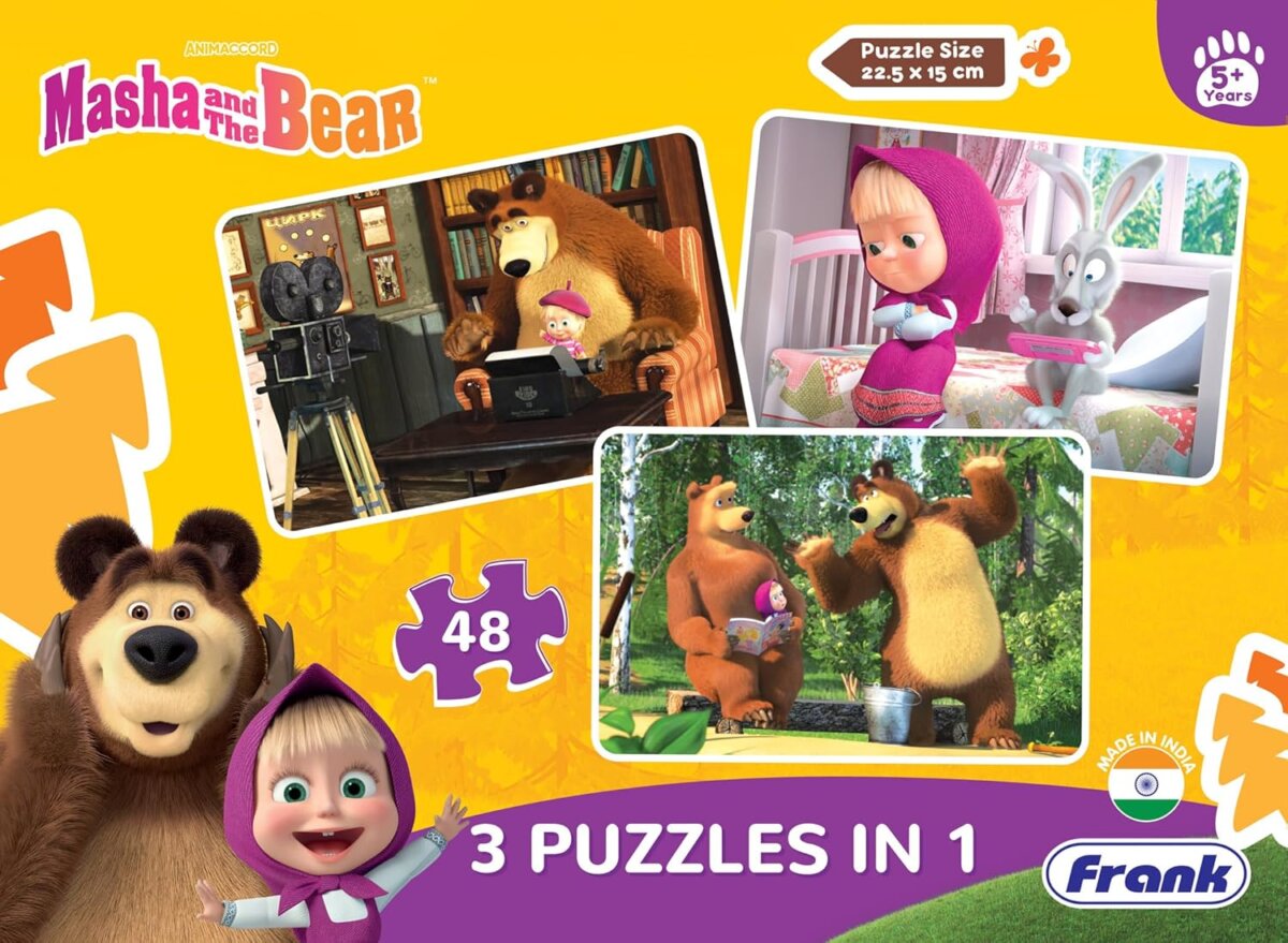 Frank Masha And The Bear Jigsaw 3 In Puzzles 1 5Y+