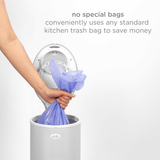 Ubbi Stainless Steel Diaper Pail with Child Safety Lock - Matte Grey