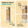 Basil HydraFizz Insulated Sipper Bottle 800ml 12Y+ – Classic Dune