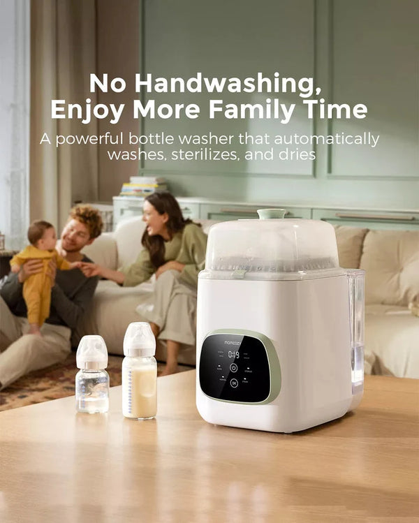 Momcozy KleanPal Pro Baby Bottle Washer and Sterilizer + 120 Detergent Tablets