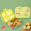 Basil Bento Quad 4-Compartment Stainless Steel Lunchbox 800 ml Mushroom Trail