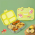 Basil Bento Quad 4-Compartment Stainless Steel Lunchbox 800 ml Mushroom Trail