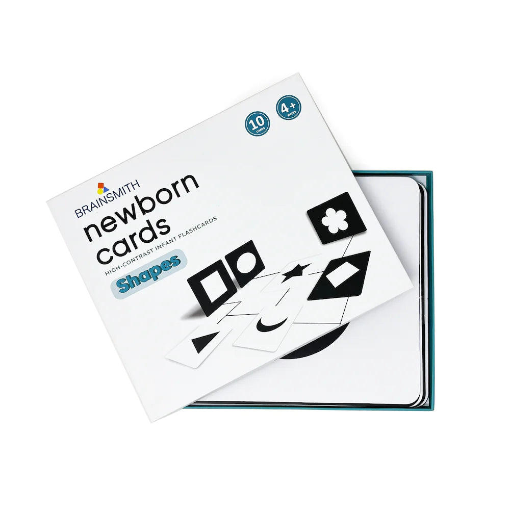 Brainsmith Shapes Newborn High Contrast Flash Cards Set of 10 Cards 26 × 22 cm Black & White