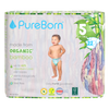 PureBorn Nappies Organic Bambo Cloud patternNo 5 (11-18 Kg) 22 pieces