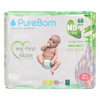 PureBorn Organic Bamboo NewBorn 1-3 Assorted 68 Nappies