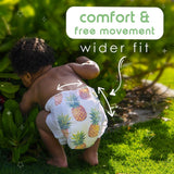 PureBorn Organic Bamboo Diapers Assorted Print Size 2 64 Count (3-6 Kg)