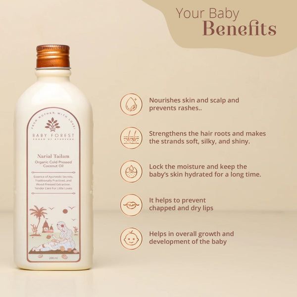 Baby Forest Narial Tailam Organic Cold Pressed Coconut Oil