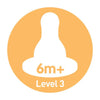 Dr. Brown’s Natural Flow Narrow Level 3 Nipple 2-Pack 6m+ Clear
