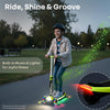 R for Rabbit Road Runner Stellar LED Scooter with Bluetooth Music 3Y+ Neon Black