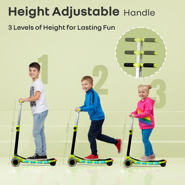 R for Rabbit Road Runner Stellar LED Scooter with Bluetooth Music 3Y+ Neon Black