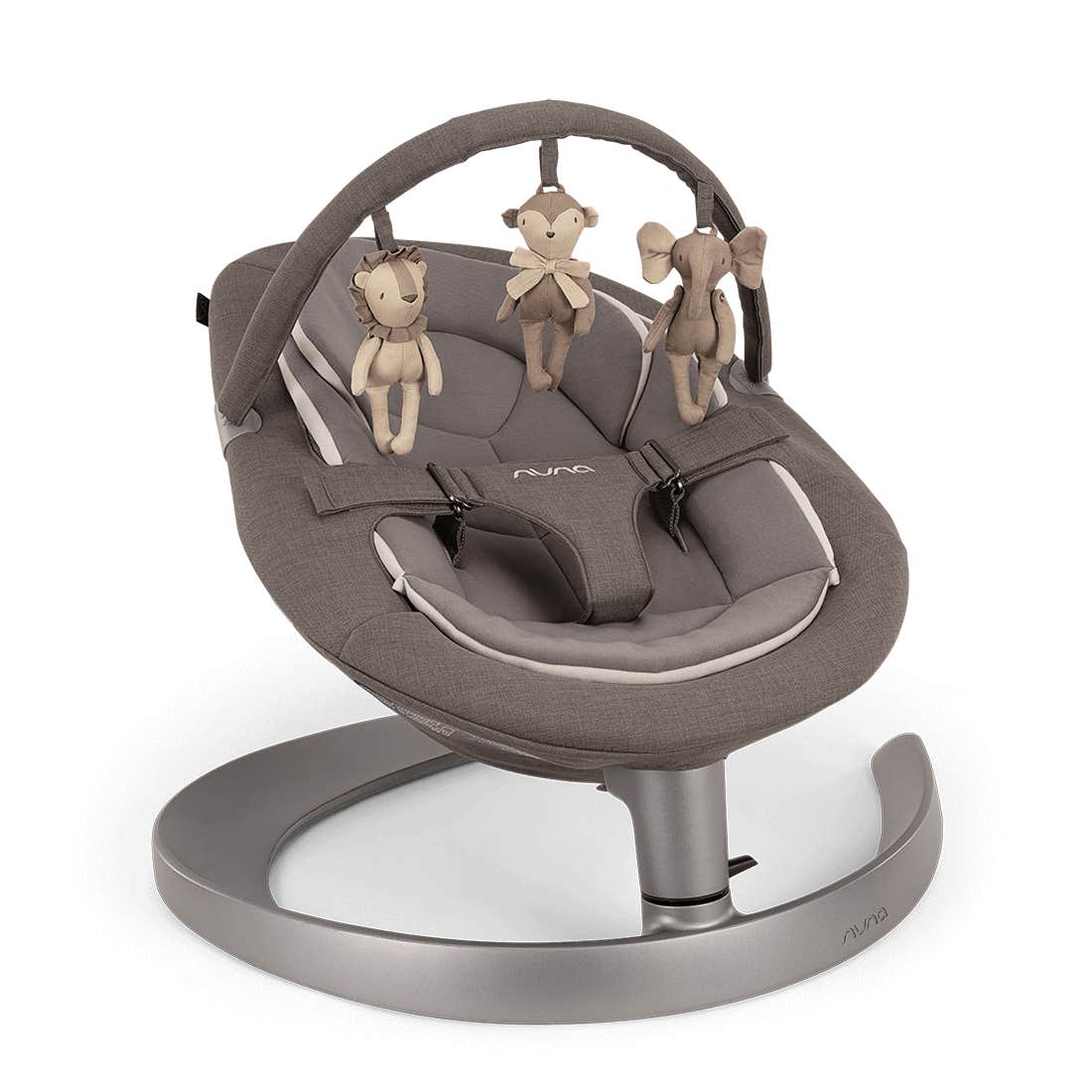 Nuna LEAF Grow Baby-to-Big-Kid Bouncer with Toy Bar – Granite