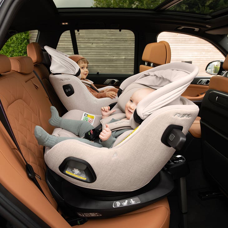 Nuna PRUU Aire 360° Rotating Car Seat with Sun Canopy – Cedar