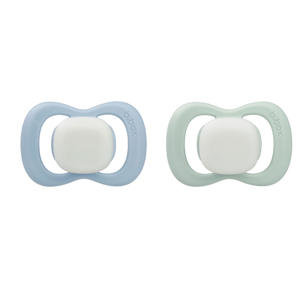 B Box Silicone Pacifiers Pack Of 2 (0-6M) - Sky + Sage