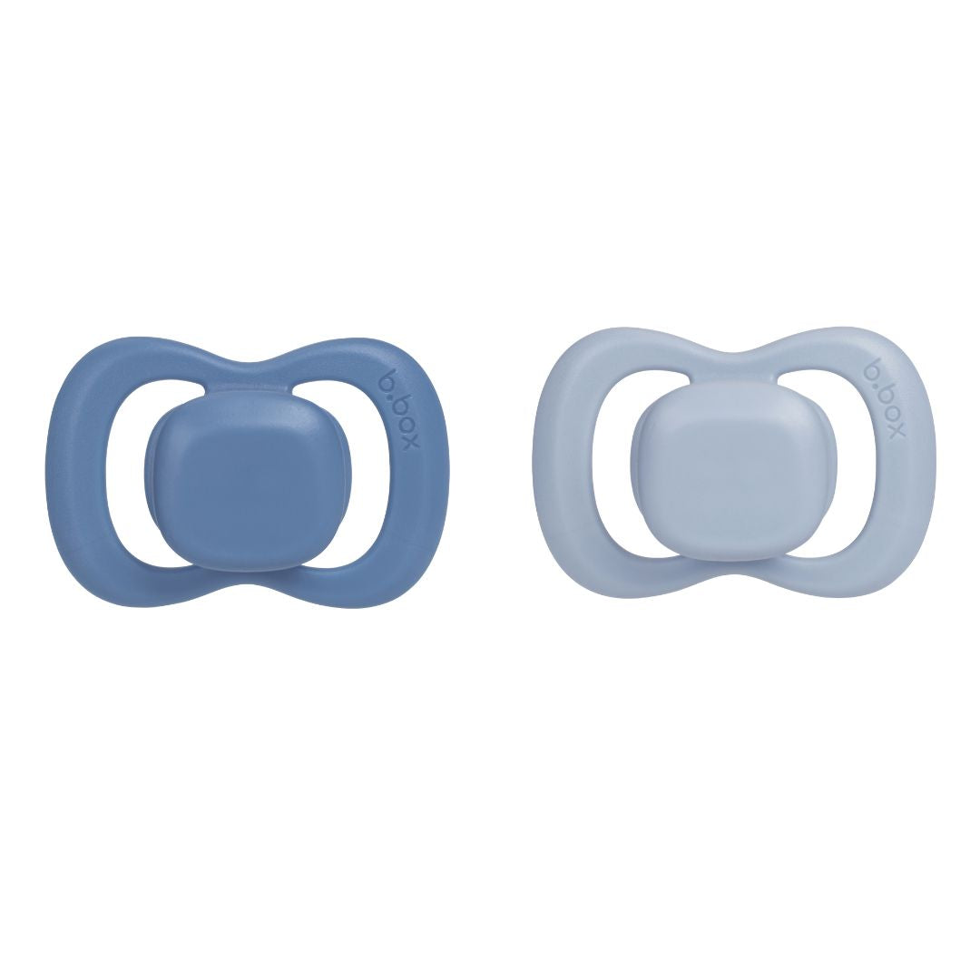 b.box Silicone Pacifiers Pack of 2 – Ocean & Sky | 6–18 Months