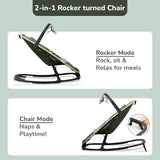 R For Rabbit Rock N Nap Bliss Sleeper & Rocker - Olive Green