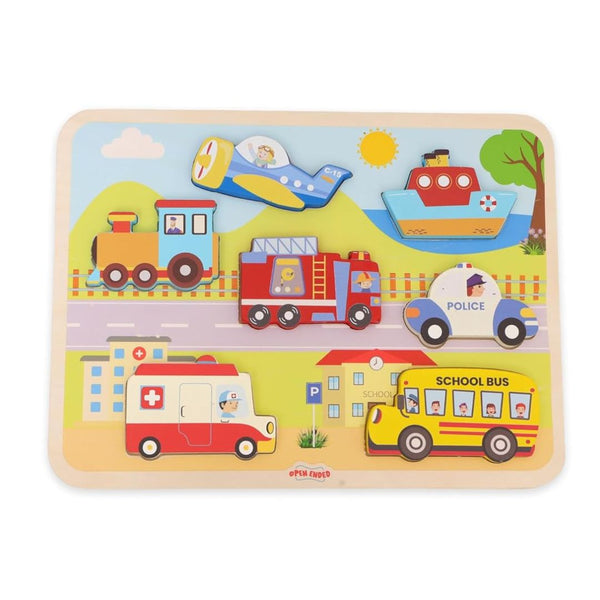 Open Ended Chunky Puzzle - Vehicles