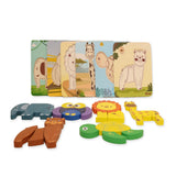 Open Ended Toddler's First 6 In 1 Puzzle - Animals 27Pcs