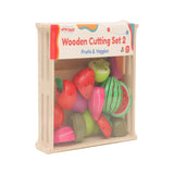 Open Ended Wooden Cutting Set 2- Fruits & Veggies (7 pcs set) 3 Years+
