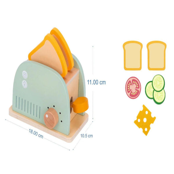 Open Ended Little Chef's Toaster Set-6 Pieces