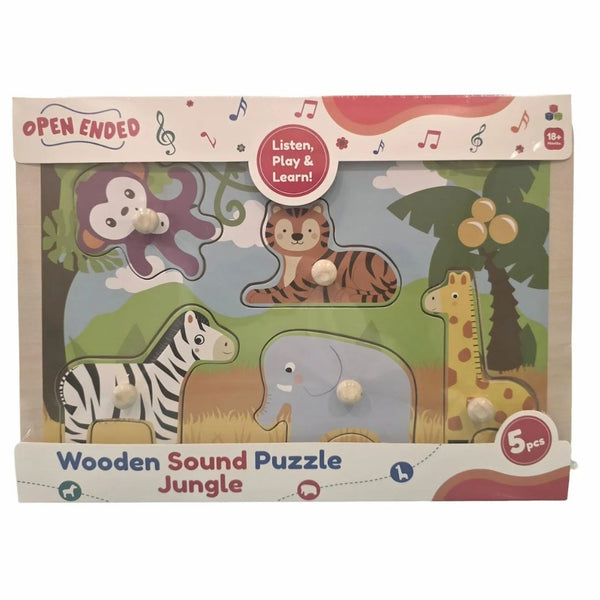 Open Ended Wooden Sound Puzzle - Jungle