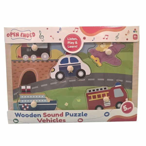 Open Ended Wooden Sound Puzzle - Vehicle