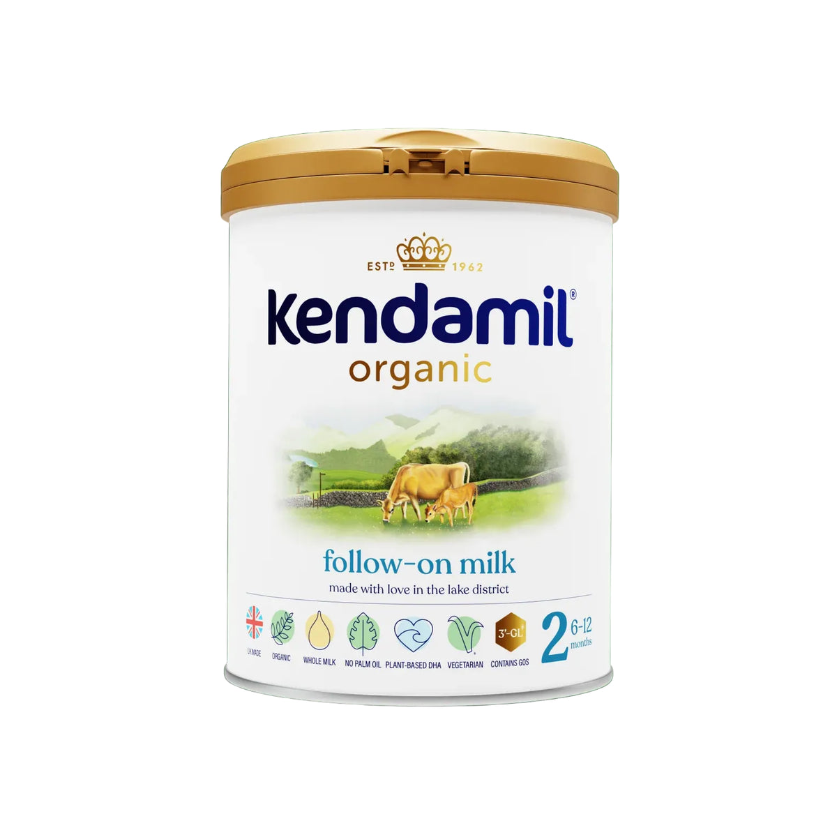 Kendamil Organic Stage 2 Follow-On Milk – 6–12 Months, 800g (UK FLAG)