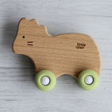 Little Rawr - Wood Wheelie Animal Green Lion