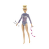 Barbie Rhythmic Gymnast 12 Inch Fashion Doll With Blonde Hair & Brown Eyes, Shimmery Leotard, Baton & Ribbon Accessories