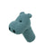 Pluchi Rattle Hippo Mineral Blue Colour Cotton Knitted Stuffed / Plush / Soft Toy for Babies and Kids