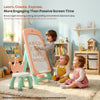 R for Rabbit Little Genius Doodle Duo Whiteboard & Chair Set One Size Peach Green