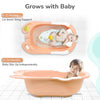 R for Rabbit Bubble Double Snowy Bath Tub with Ergonomic Sling - Peach White