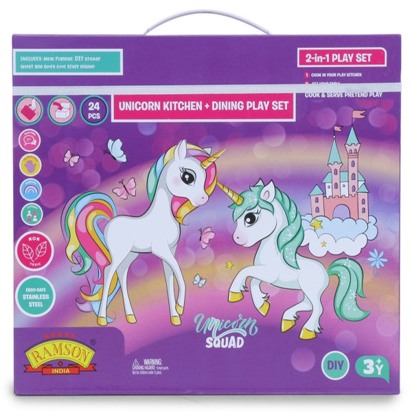 Ramson Unicorn Kitchen and Dining Play Set 24 pcs