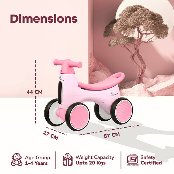 R For Rabbit Speedster Glider Baby Ride On Car - Pink