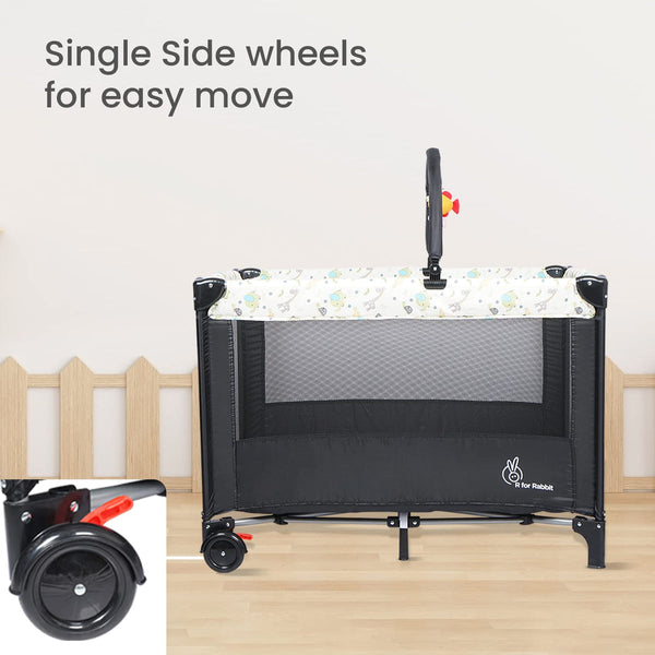 R For Rabbit Cot Hide And Seek Elite Black