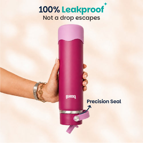 Basil HydraFizz Insulated Sipper Bottle 800ml 12Y+ – Classic Plum