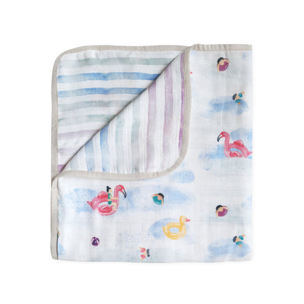 Masilo Bamboo Muslin Snuggle Blanket - Pool Floaties