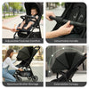 R for Rabbit Poppins Neo Baby Stroller One Size Pure Black