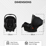 R For Rabbit Picaboo Sportz 3-in-1 Convertible Carry Cot Pure Black