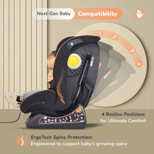 R For Rabbit Jack N Jill NXG Baby Car Seat With Advanced Side Impact Protection Pure Black