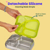 Basil Bento Quad 4-Compartment Stainless Steel Lunchbox 800 ml Mushroom Trail