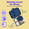 Basil Bento Quad+ 3+1 Compartment Stainless Steel Lunchbox with Mini Box 1250 ml Midnight Sora