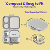 Basil Bento Quad+ Lunchbox 1250 ml Classic Grey