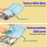Basil Bento Quad+ 3+1 Compartment Lunchbox 1250 ml Sakura Bloom