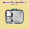 Basil Bento Quad+ 3+1 Compartment Stainless Steel Lunchbox 1250 ml Bengal Bagh
