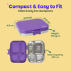 Basil Bento Quad 4-Compartment Stainless Steel Lunchbox 800 ml Purple Pop