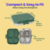 Basil Bento Quad 4-Compartment Stainless Steel Lunchbox 800 ml Wild Wood
