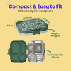 Basil Bento Quad 4-Compartment Stainless Steel Lunchbox 800 ml Emerald Moss