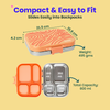 Basil Bento Quad 4-Compartment Stainless Steel Lunchbox 800 ml Coral Swirl