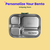 Basil Bento Quad 4-Compartment Stainless Steel Lunchbox 800 ml Emerald Moss