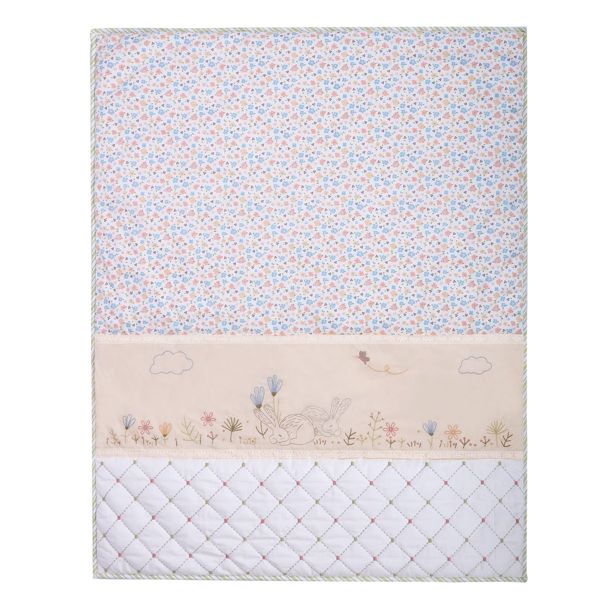 Abracadabra Baby Quilt – Bunny Garden | 100% Cotton